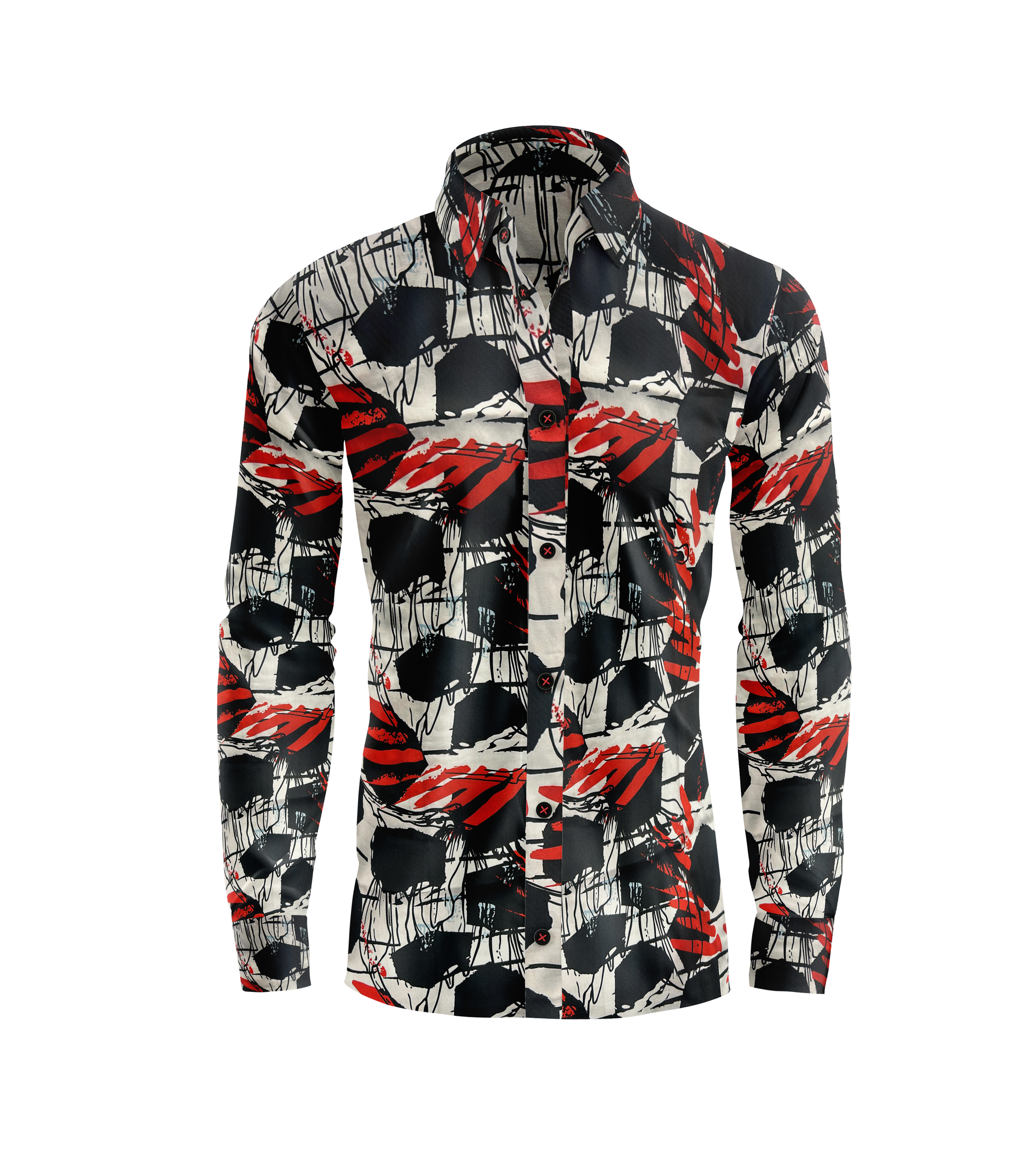 Metro Mosaic Men's Dress Shirt CASUAL SHIRT On Sale 30% Off Vercini
