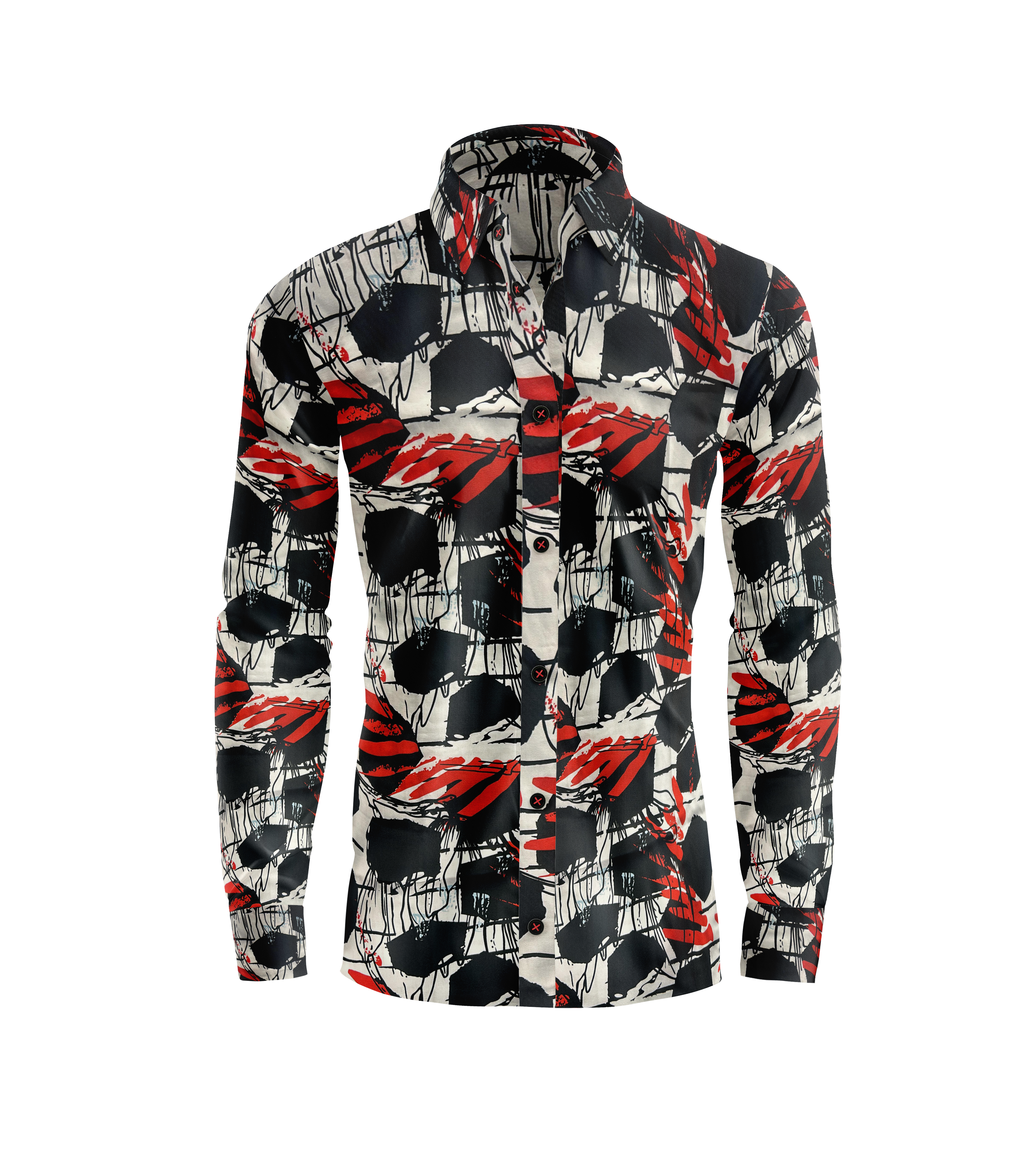 Vercini Graphite Urban Abstract Men's Designer Cotton Urban Shirt