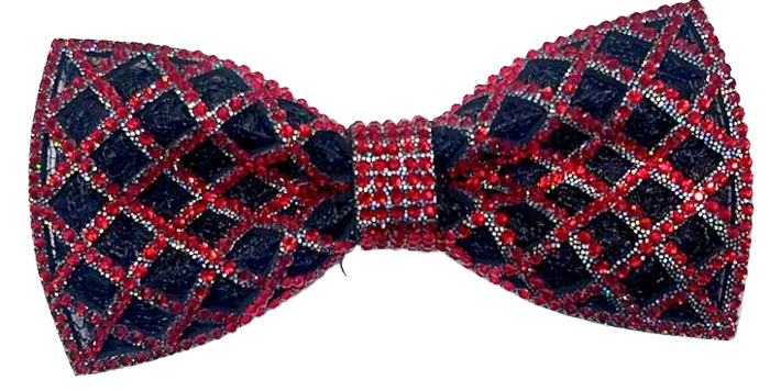 Crystal Tuxedo Bow tie