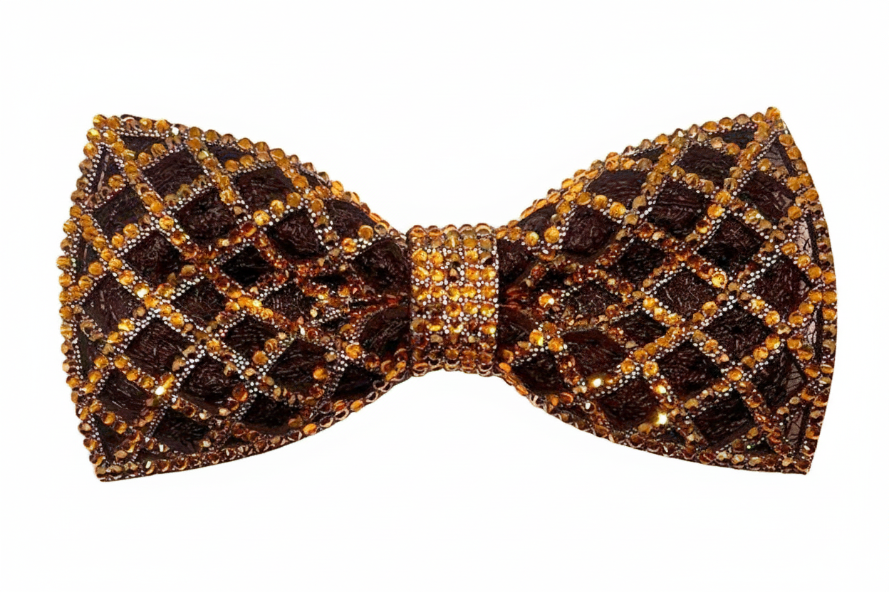 Crystal Tuxedo Bow tie