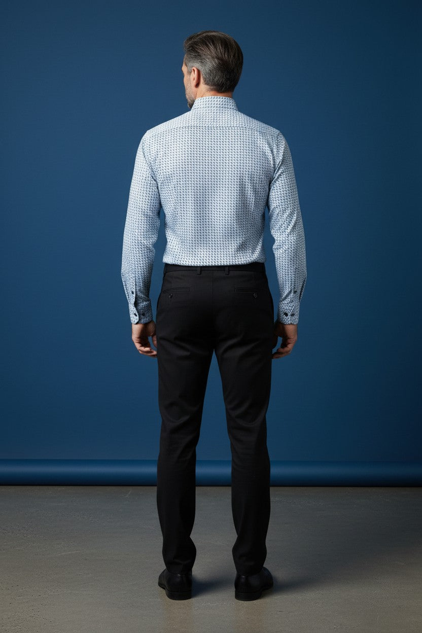 Vercini Geometric Precision Cotton Shirt
