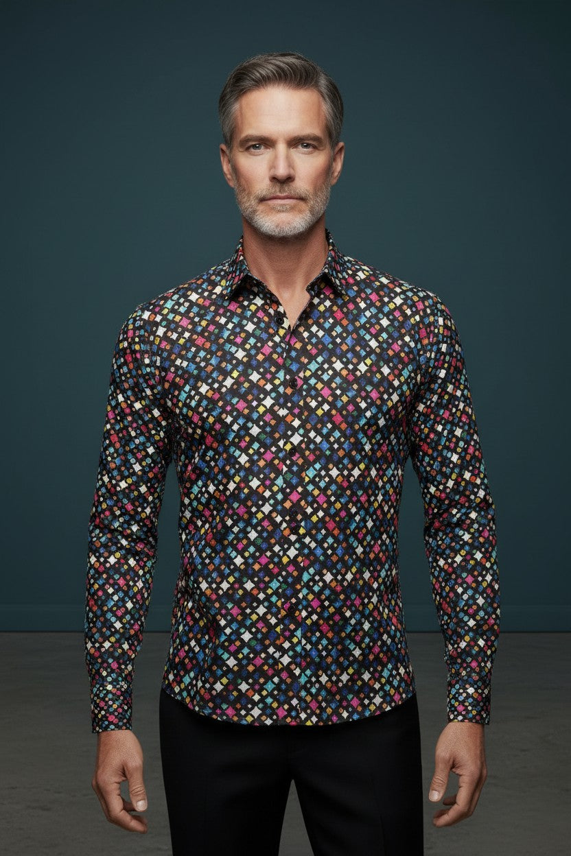 Vercini Mosaic Gala Premium Cotton Shirt
