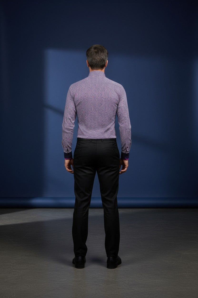 Lavender Mosaic Artisanal Dress Shirt