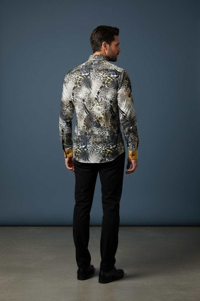 Vercini Tiger Multicolor Casual Shirt