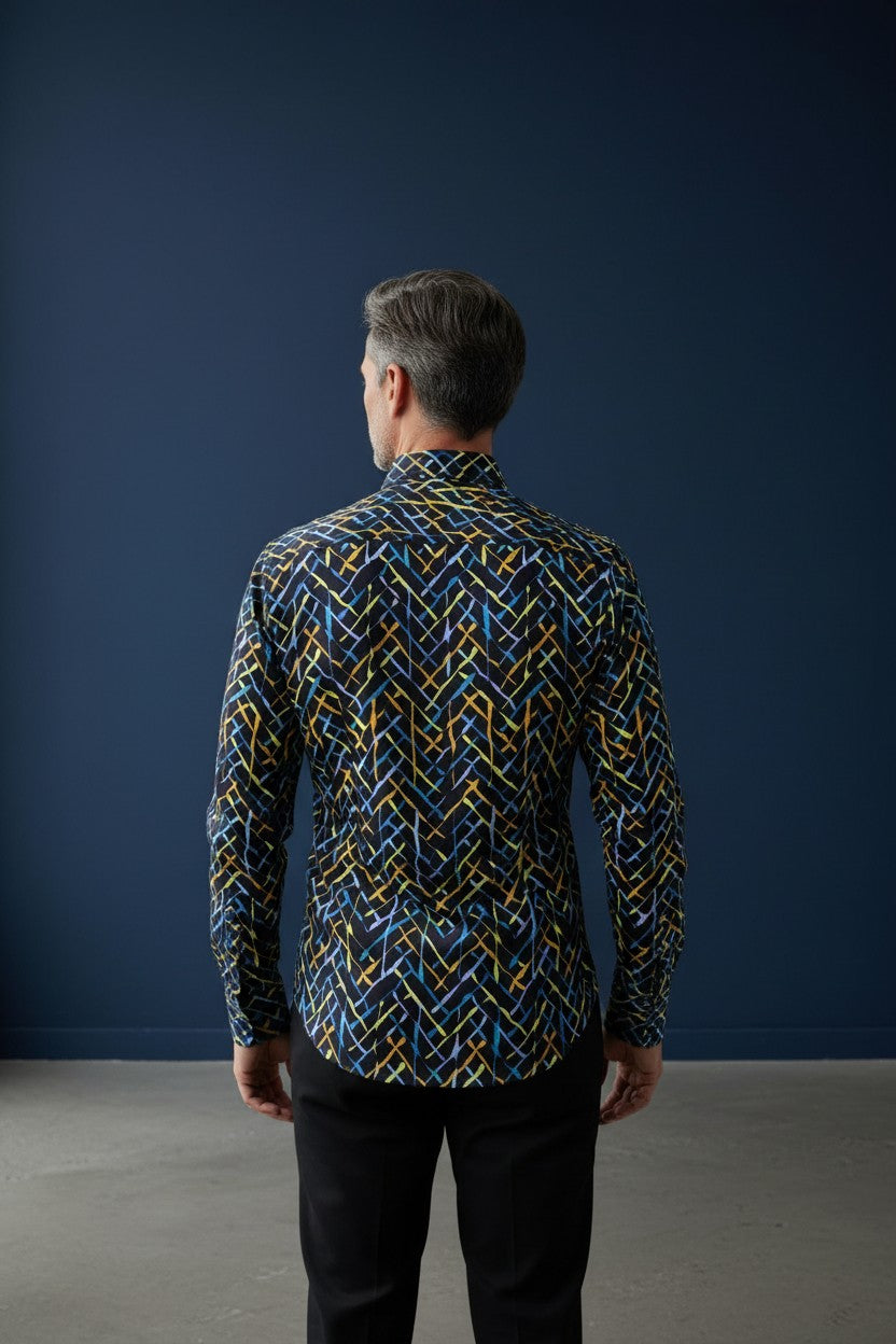 BLUE YELLOW SHIRT