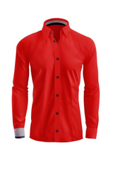 Crimson Confidence Men's Dress Shirt