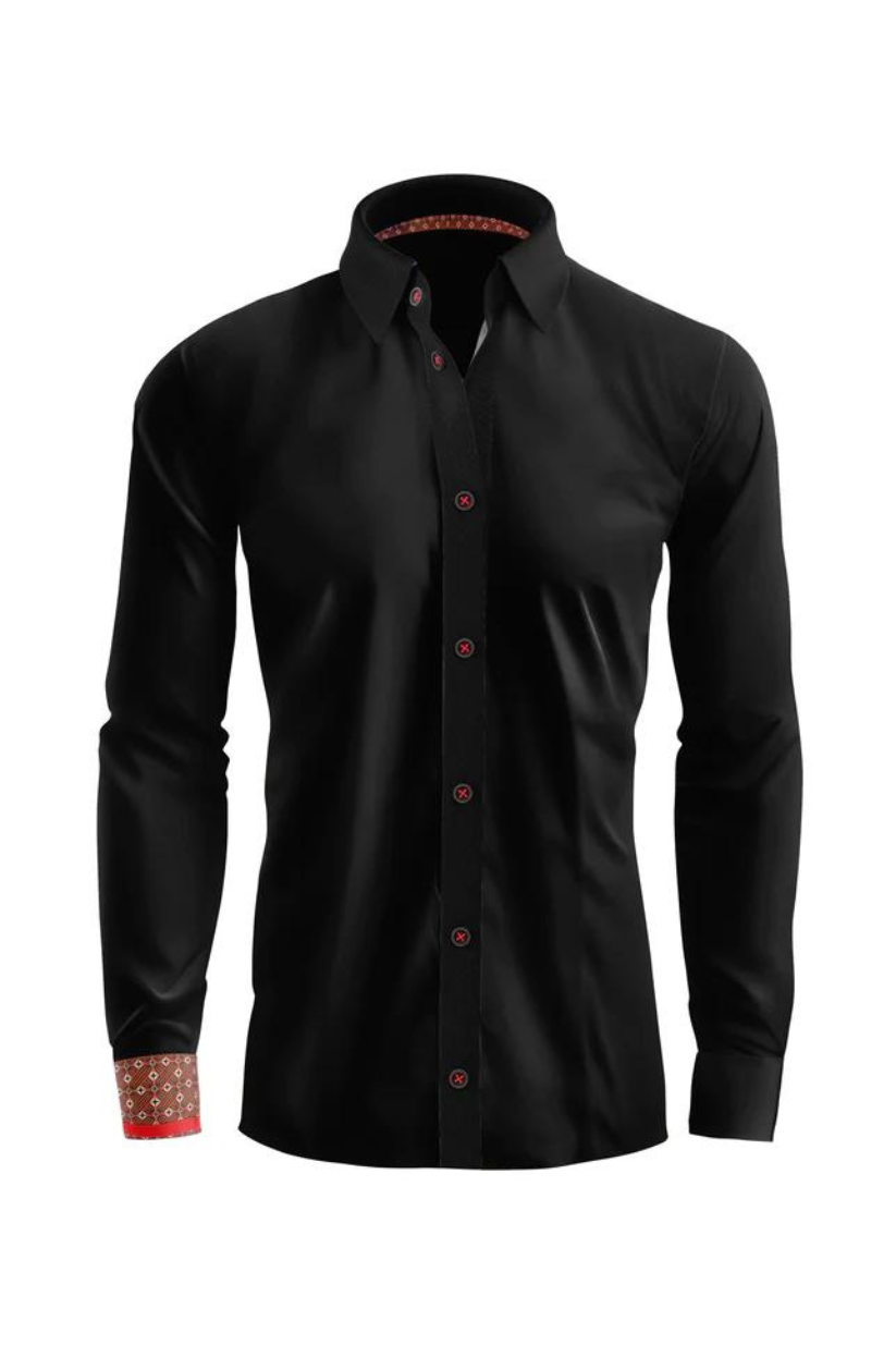 Crimson Elegance Executive Men's Dress Shirt