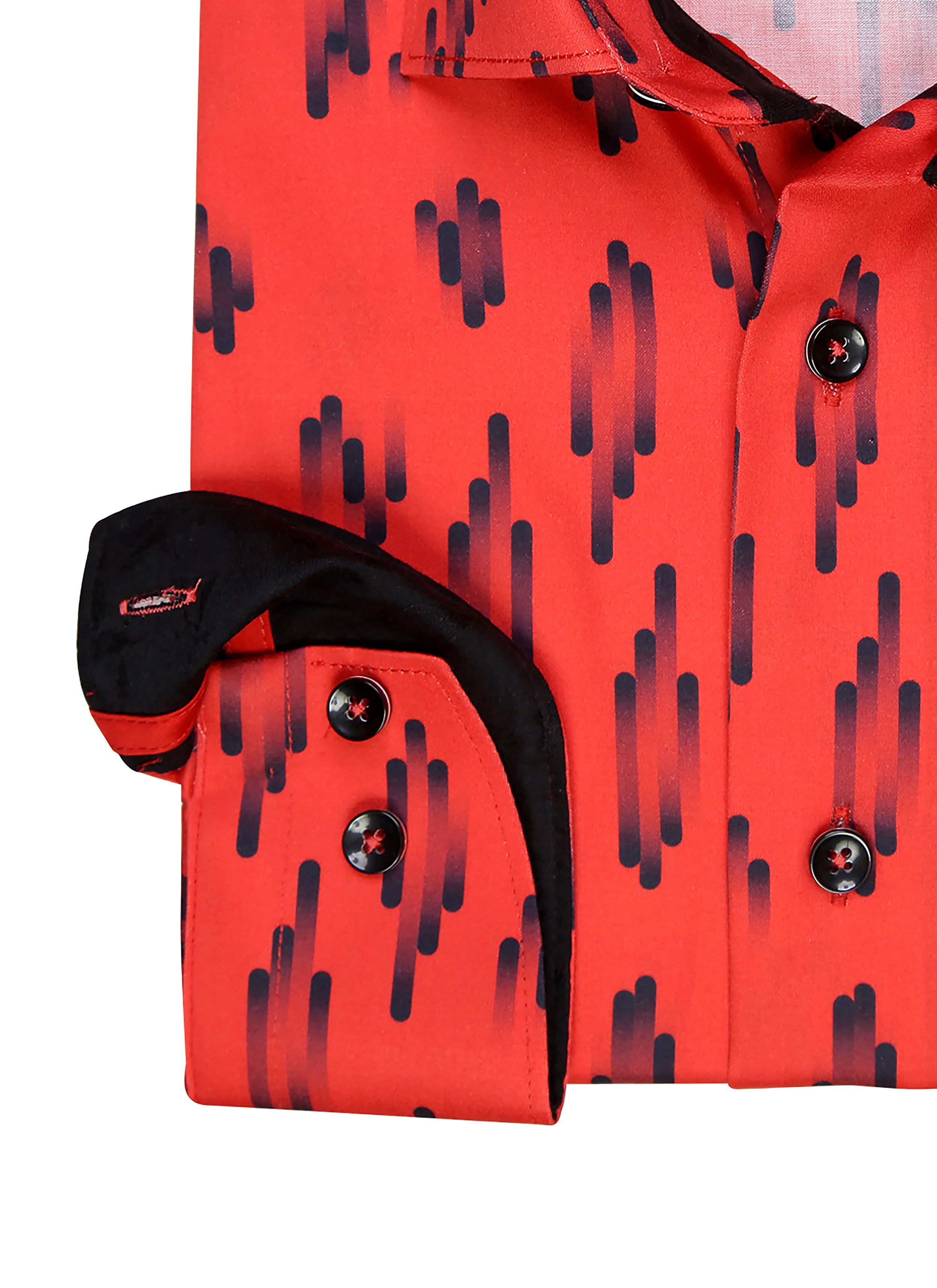 Crimson Rhythm Casual Shirt