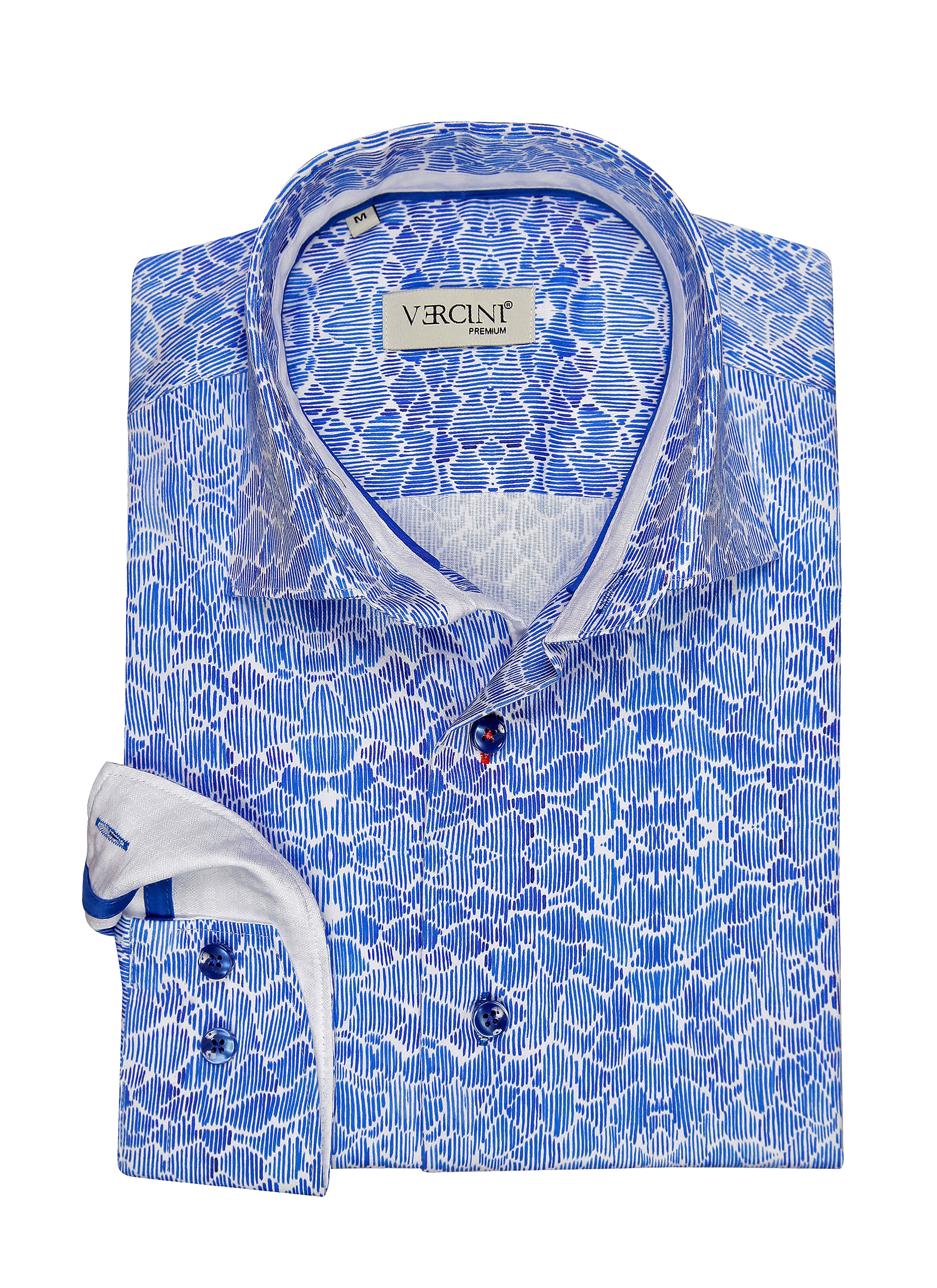 Azure Currents Slim Fit Casual Shirt CASUAL SHIRT Do Vercini