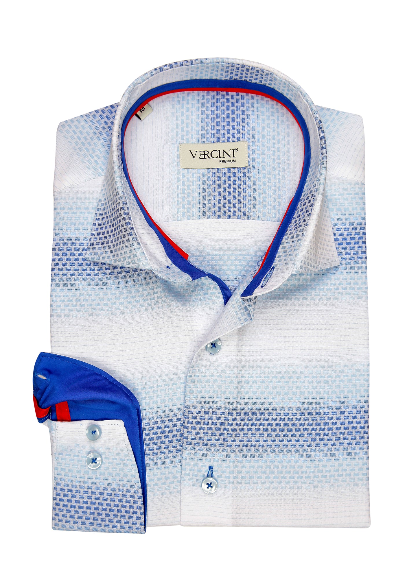 Red Confidence Men's Dress Shirt CASUAL SHIRT On Sale 30% Off Vercini