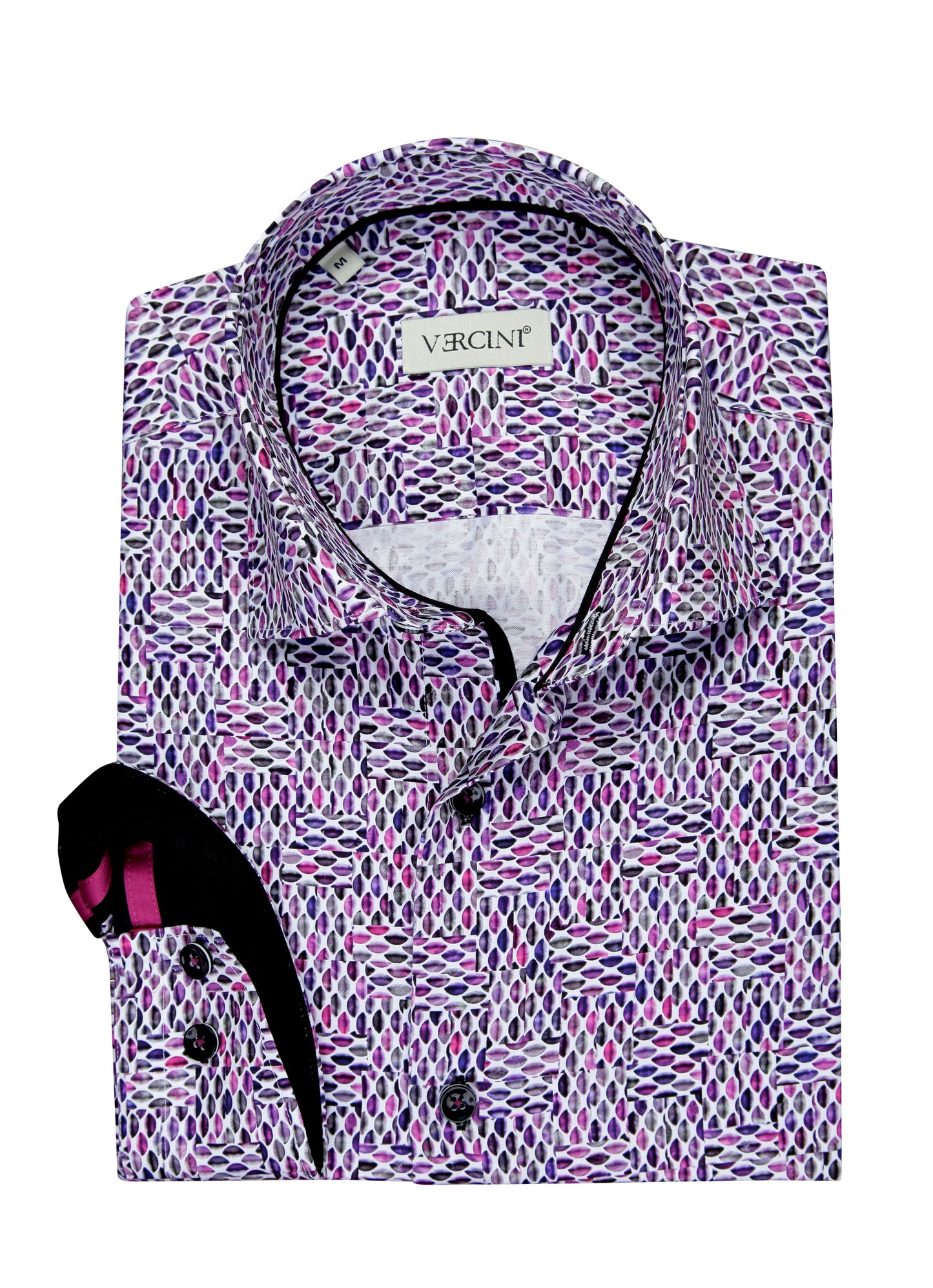 Lavender Mosaic Artisanal Dress Shirt CASUAL SHIRT Do Vercini
