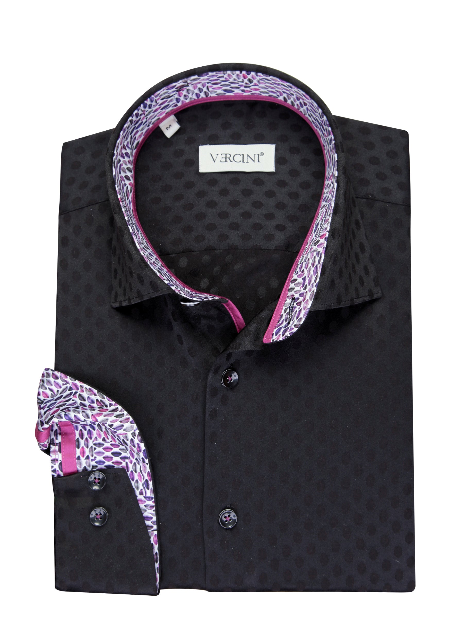 Vercini black piku shirt VERCINI COLLAR SHIRTS Casual Shirts Vercini