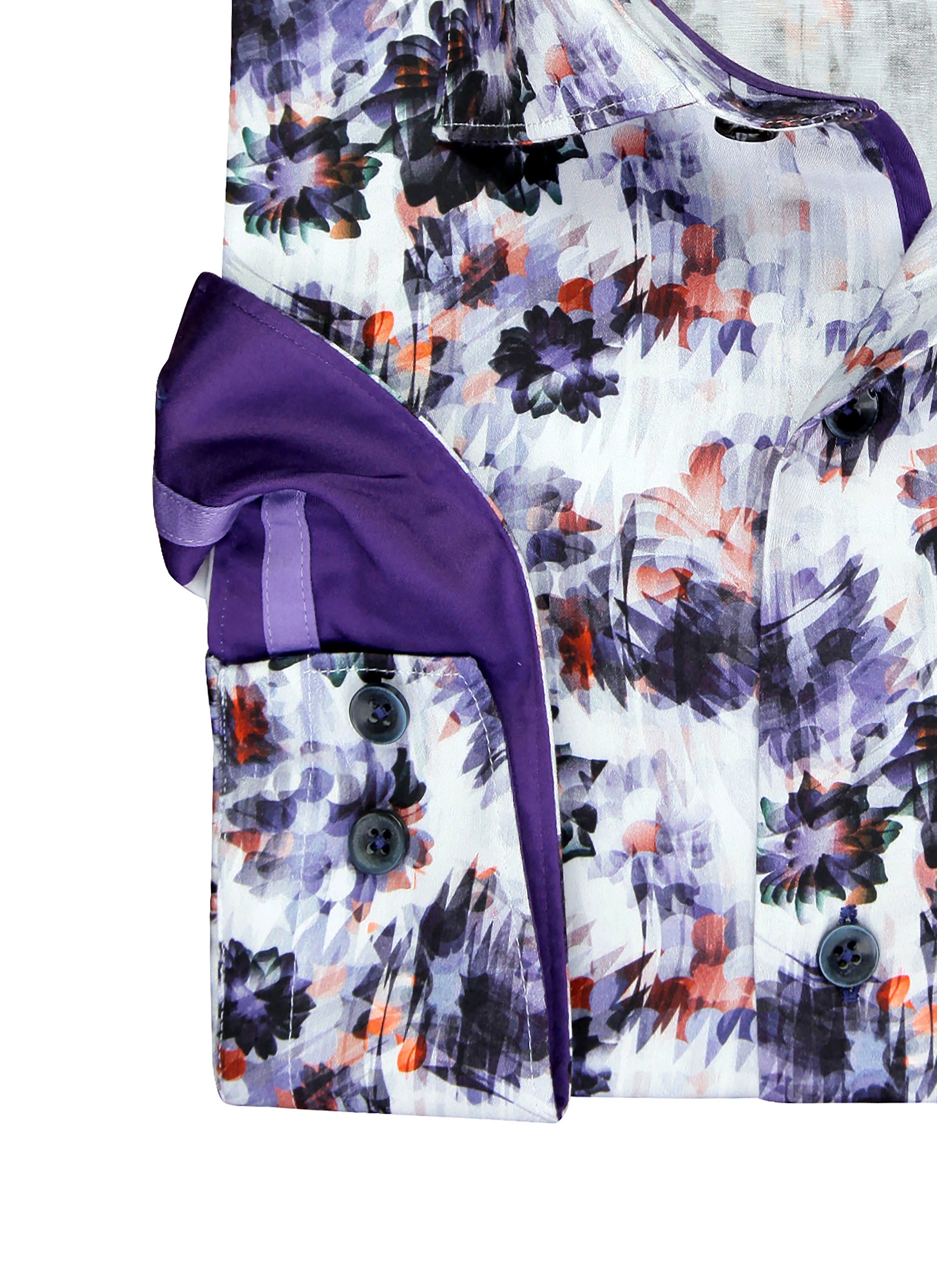 Vercini Autumnal Elegance Floral Cotton Shirt