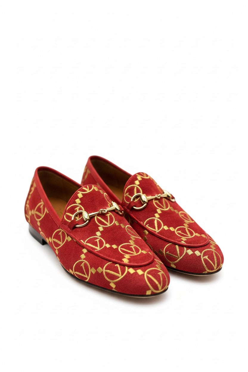 red gucci dress shoes GUCCI Horsebit 1953 $1050 Women's Rosso Ancora Red Loafers New & Authentic