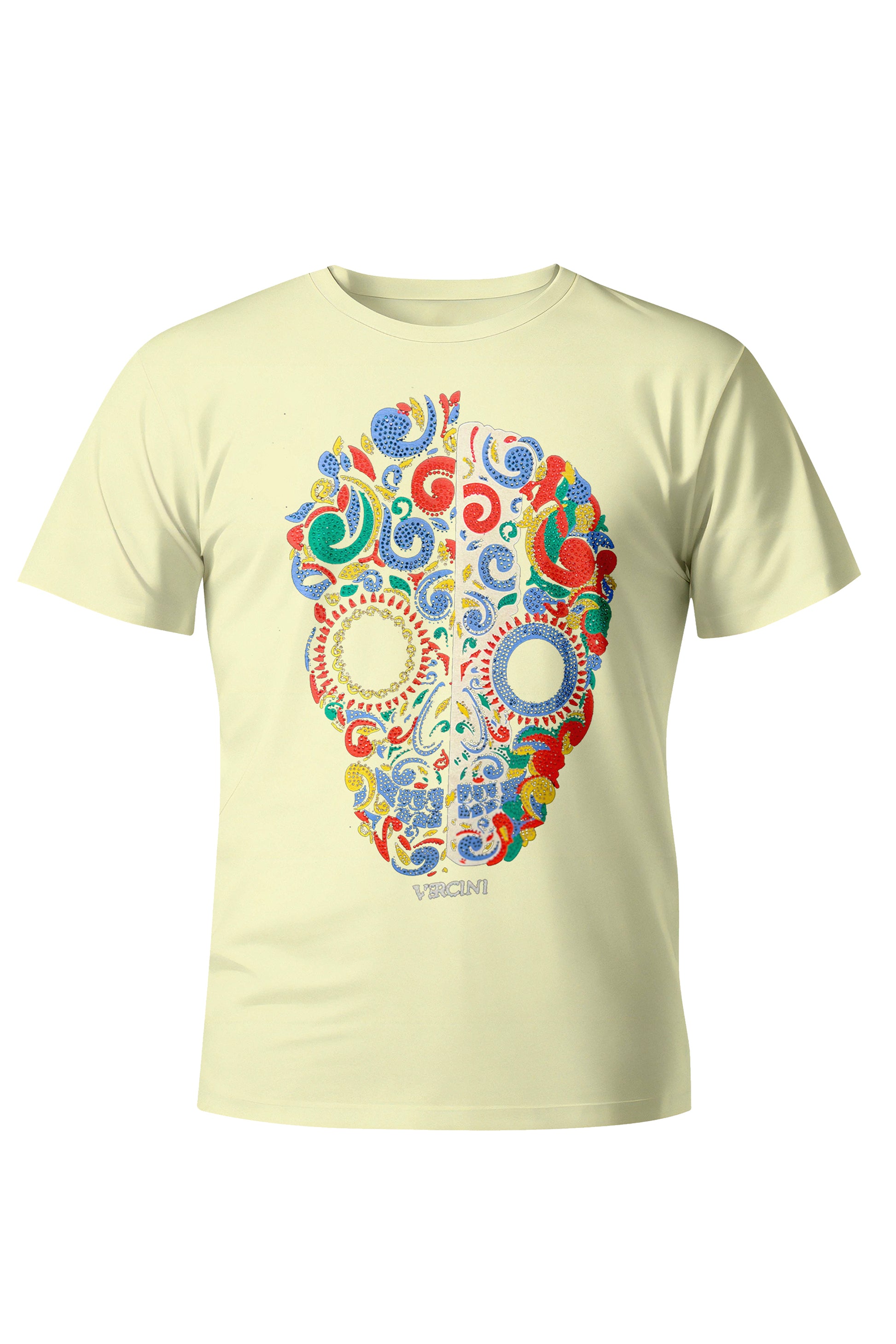 Heartbeat Skull Mosaic T-Shirt VERCINI T-SHIRTS Shirt Collection Vercini