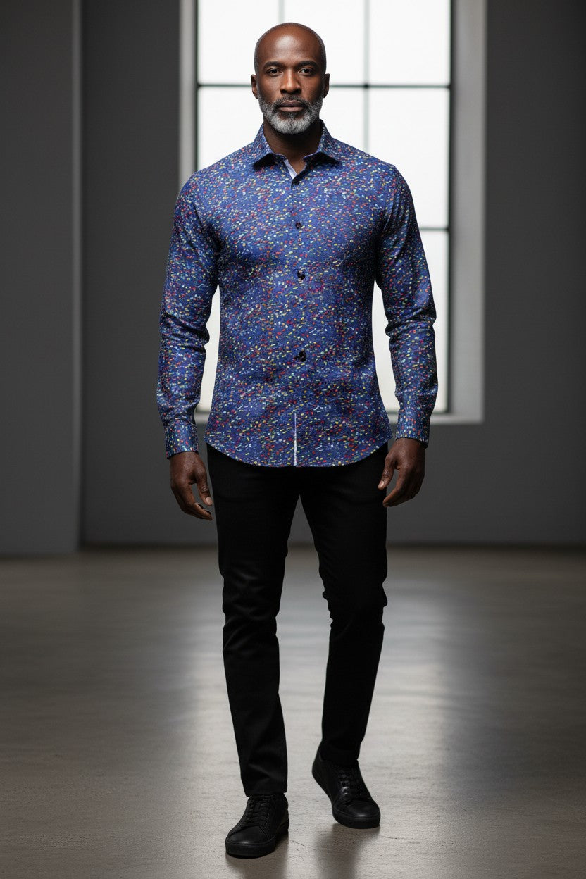 Vercini Abstract Artistry Dress Shirt,