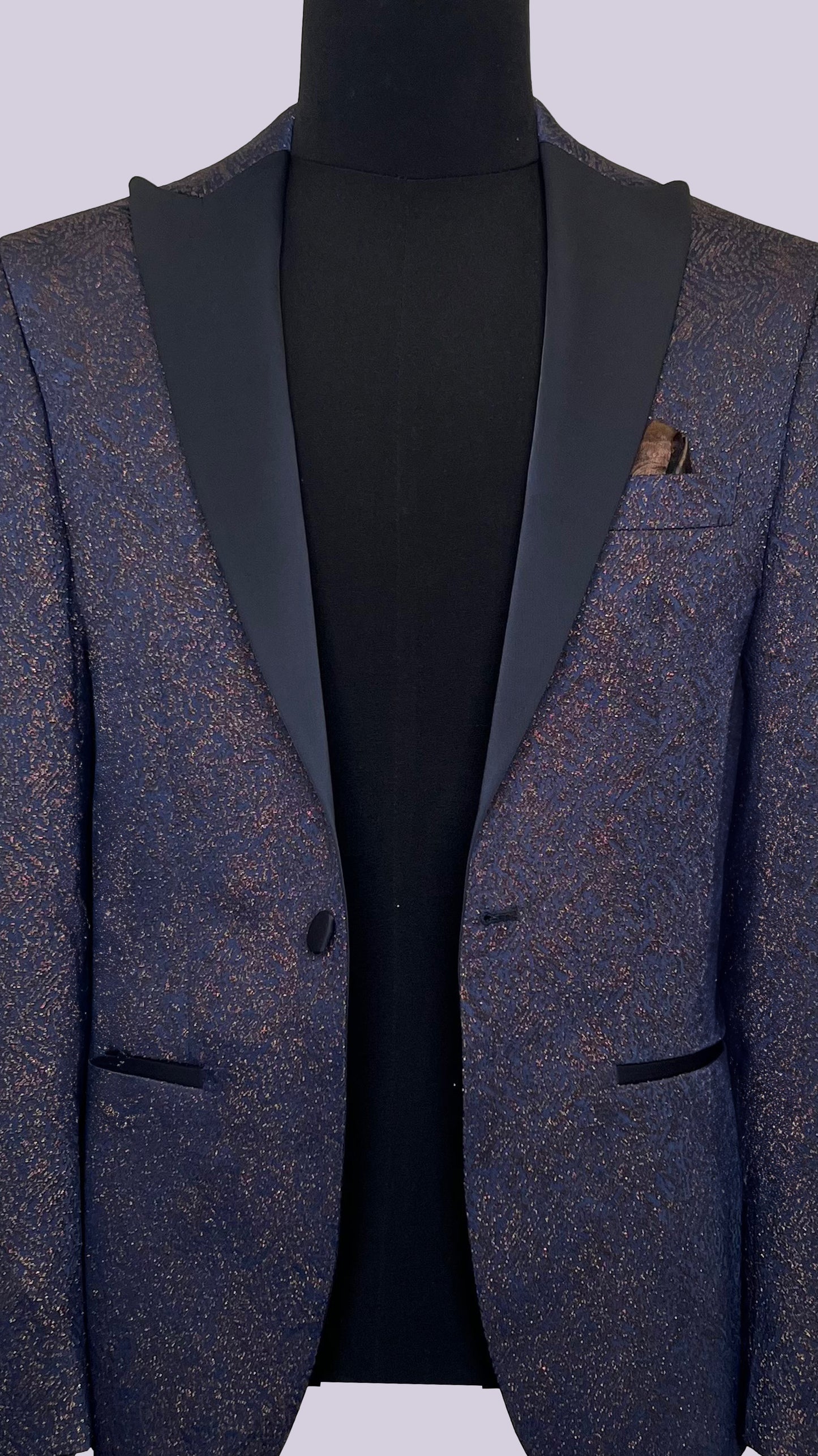 Vercini Exquisite Tuxedo Blazer with Jacquard Lining