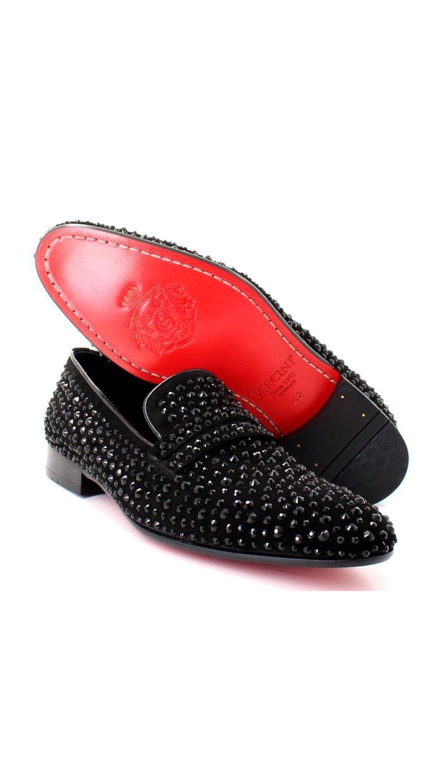 Vercini Luxe Studded Leather Loafers