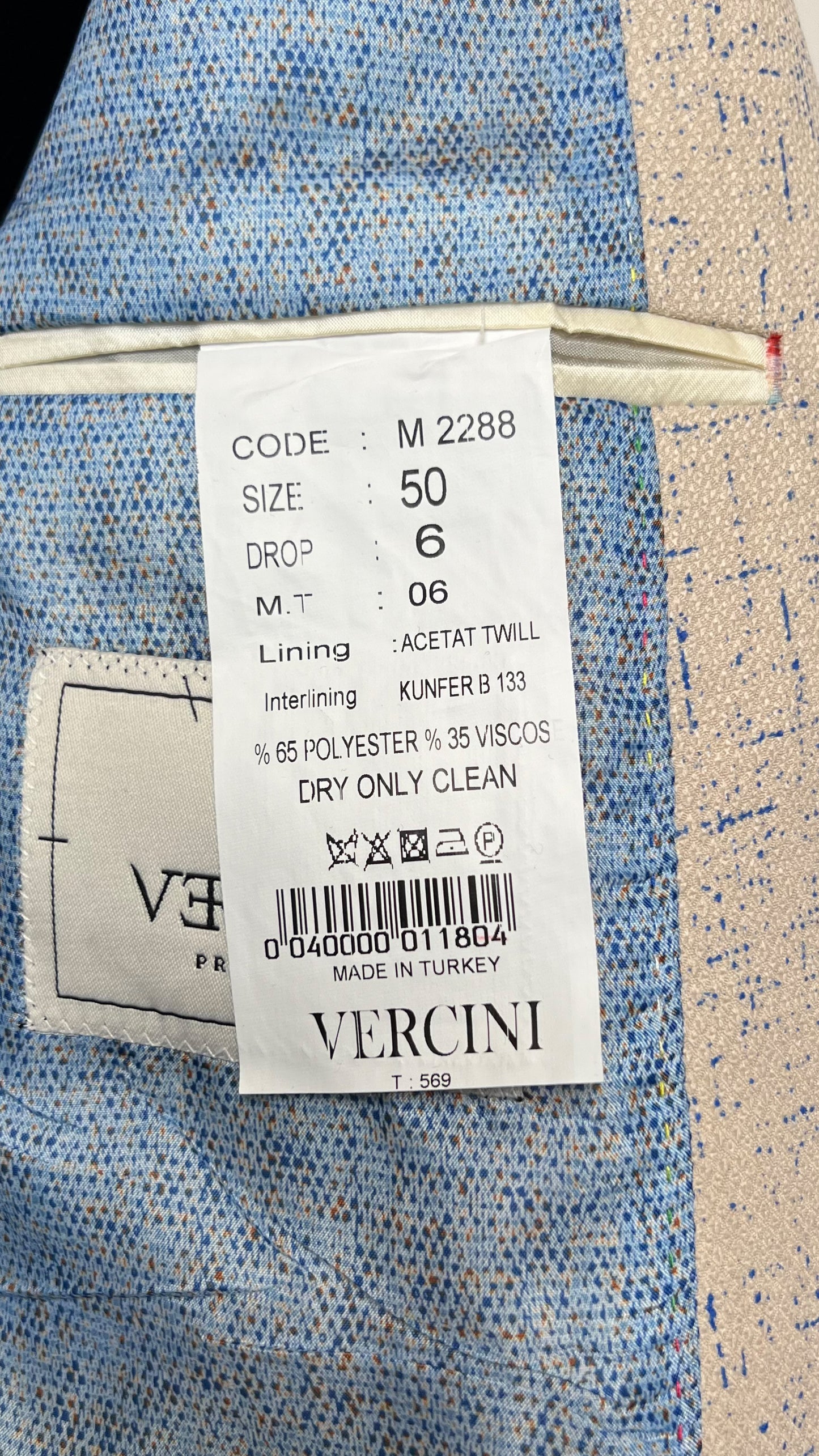 Vercini Men's Continental Textured Blazer