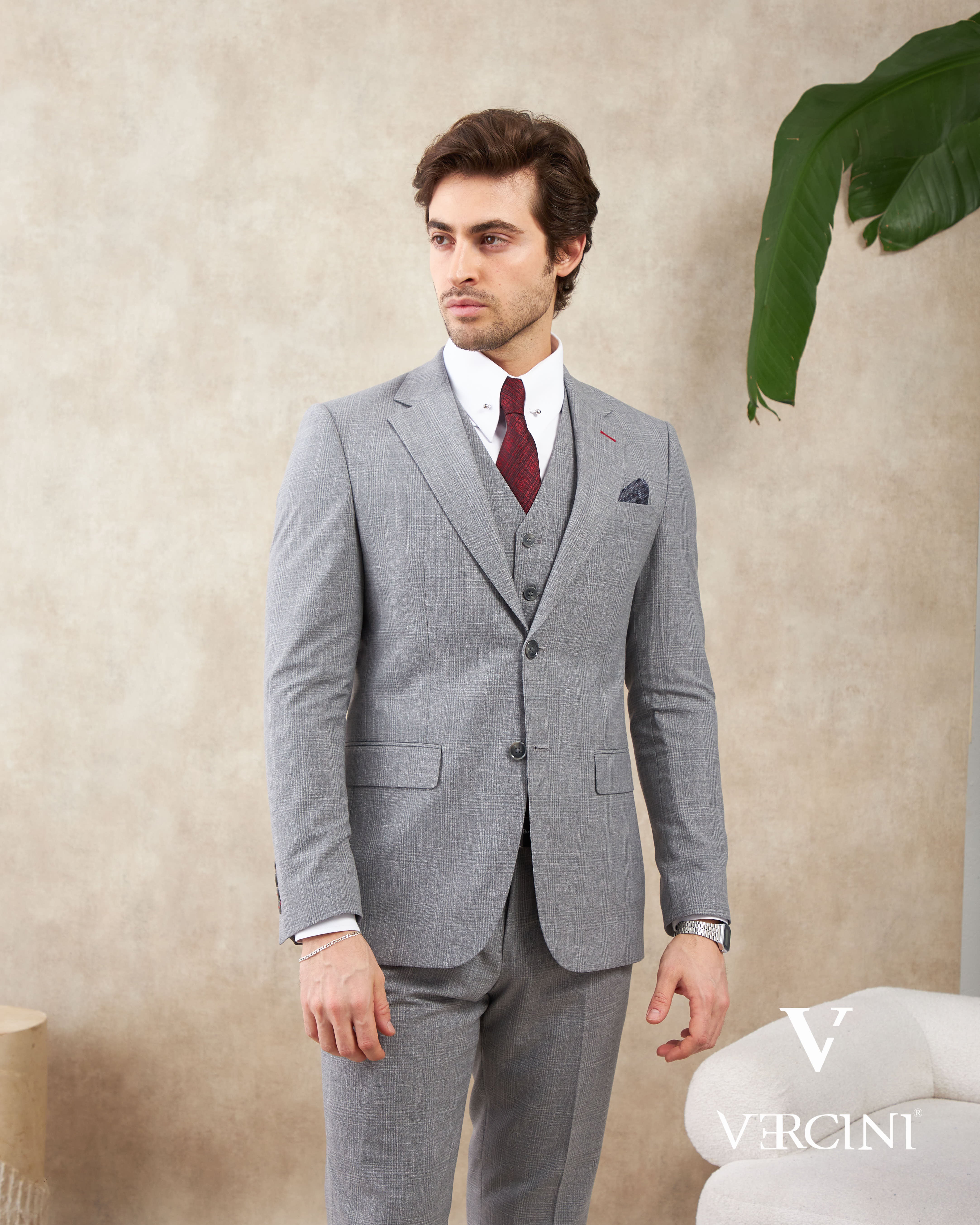 Vercini Metro Elegance 3-Piece Suit