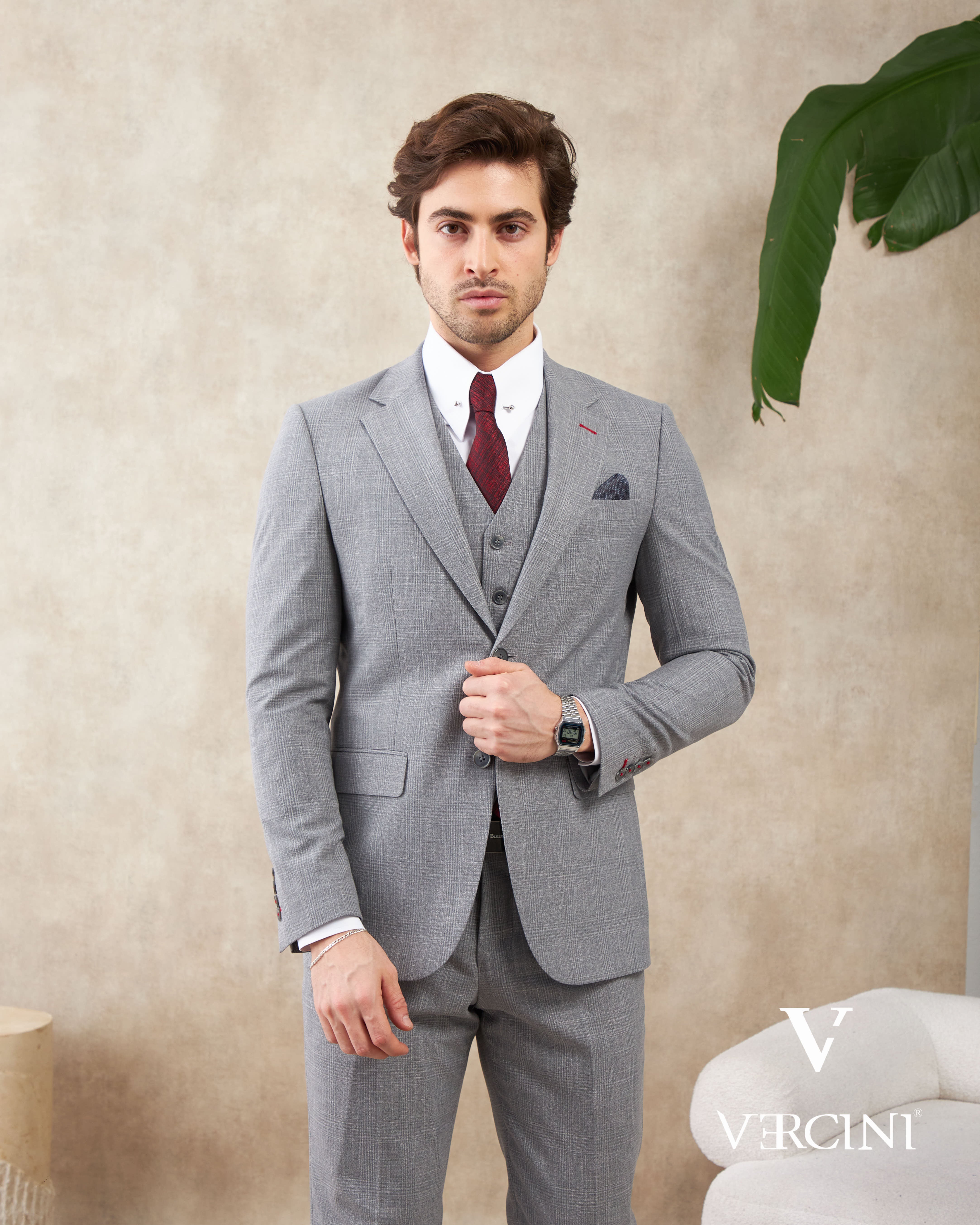 Vercini Metro Elegance 3-Piece Suit