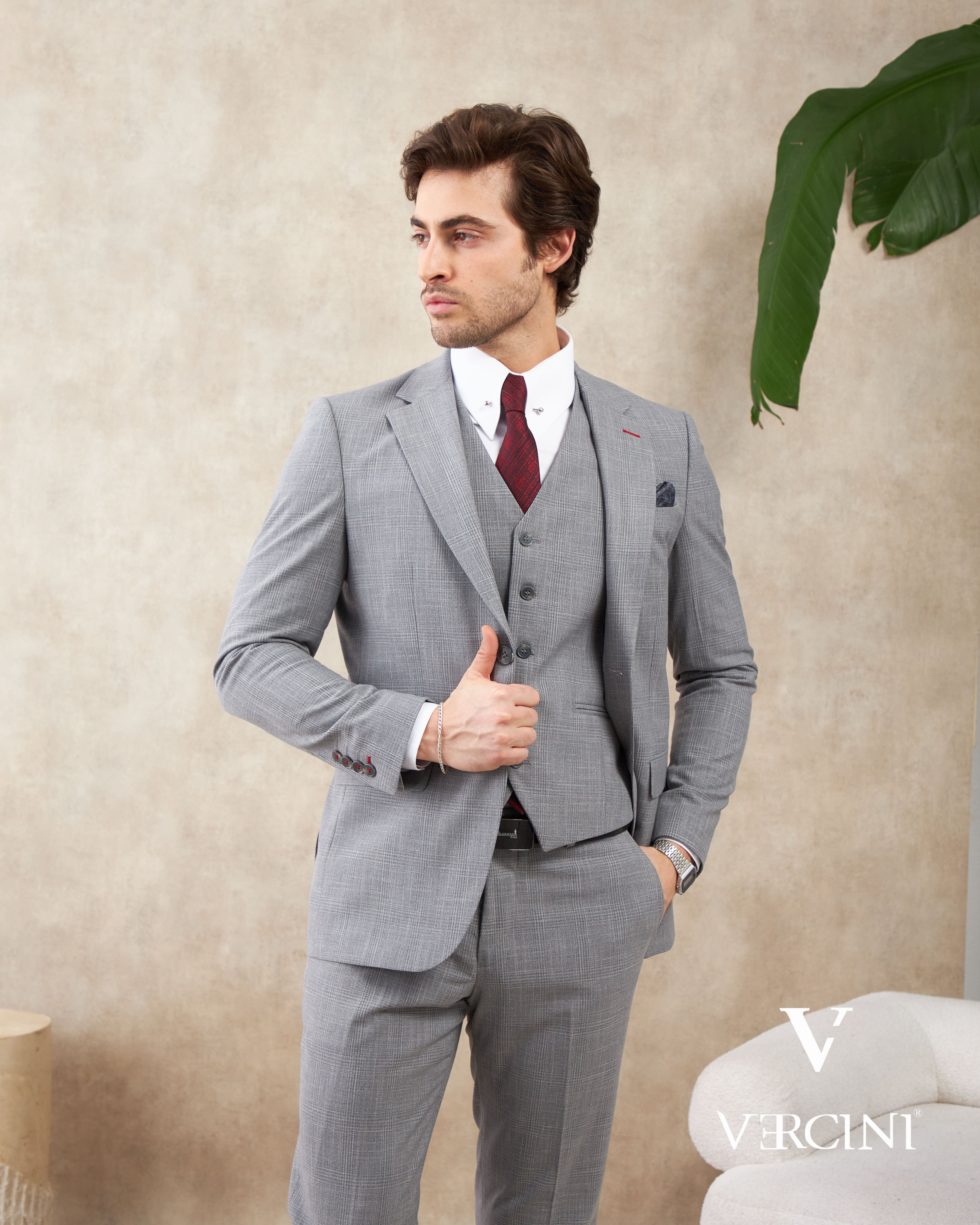 Vercini Metro Elegance 3-Piece Suit