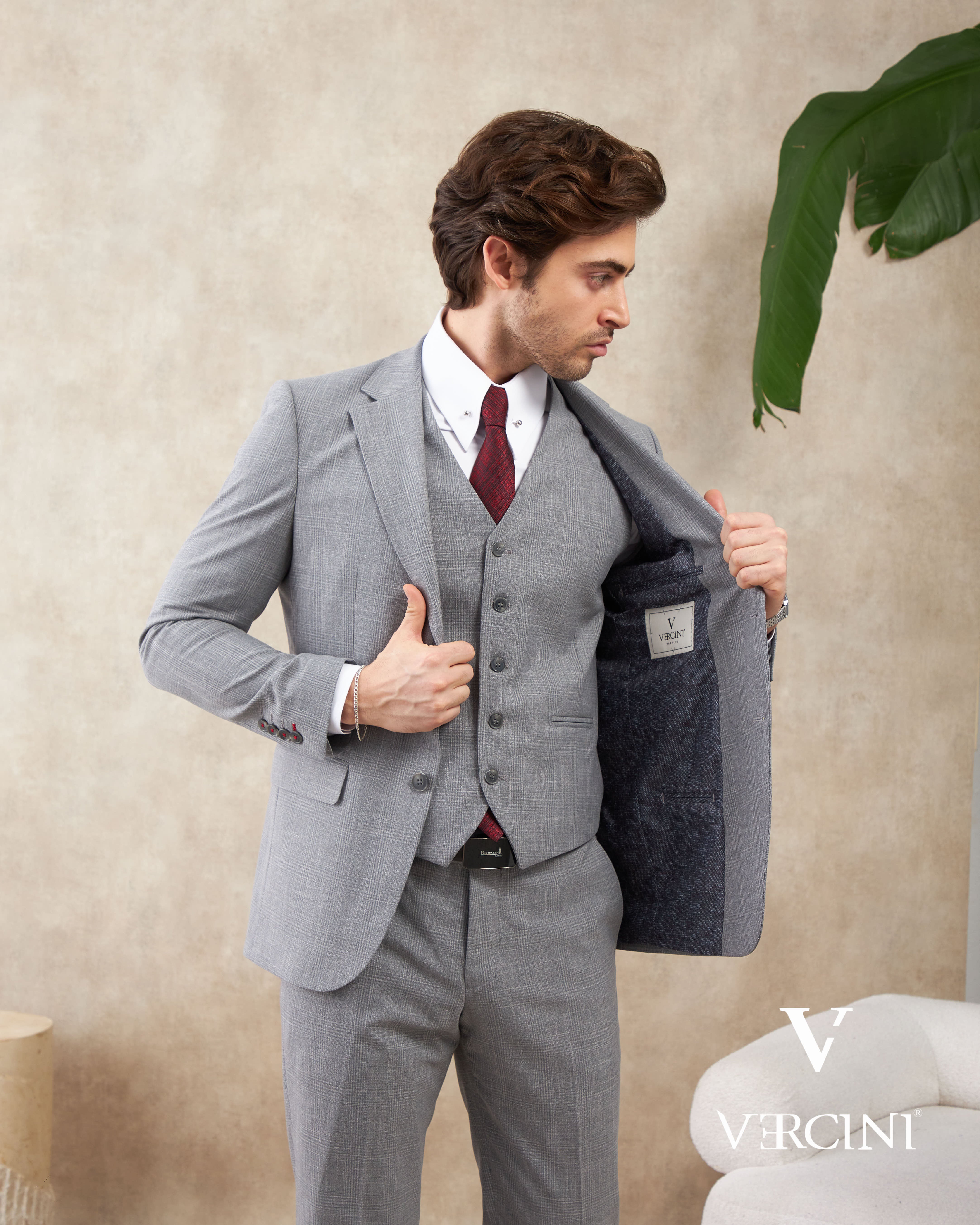 Vercini Metro Elegance 3-Piece Suit