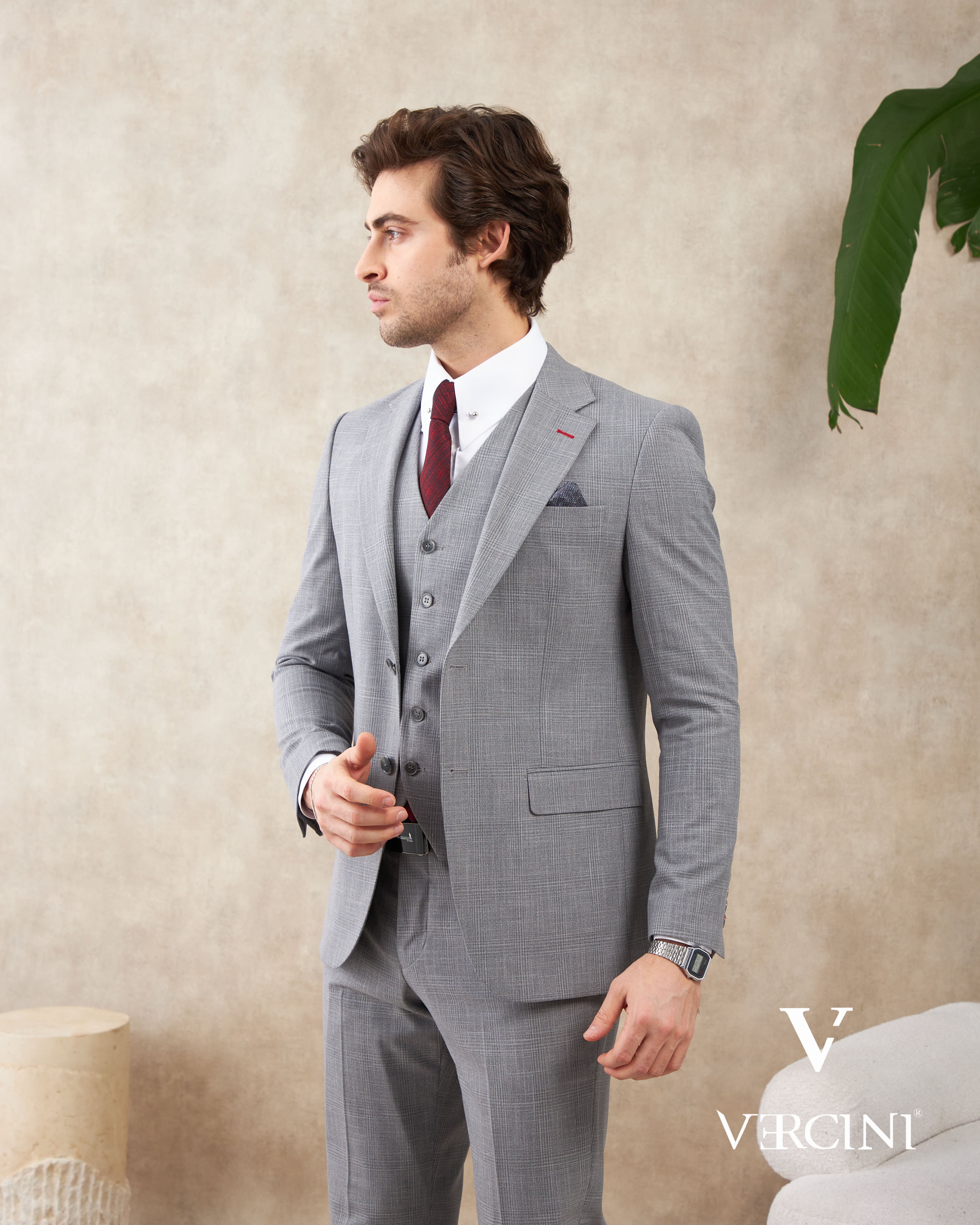 Vercini Metro Elegance 3-Piece Suit