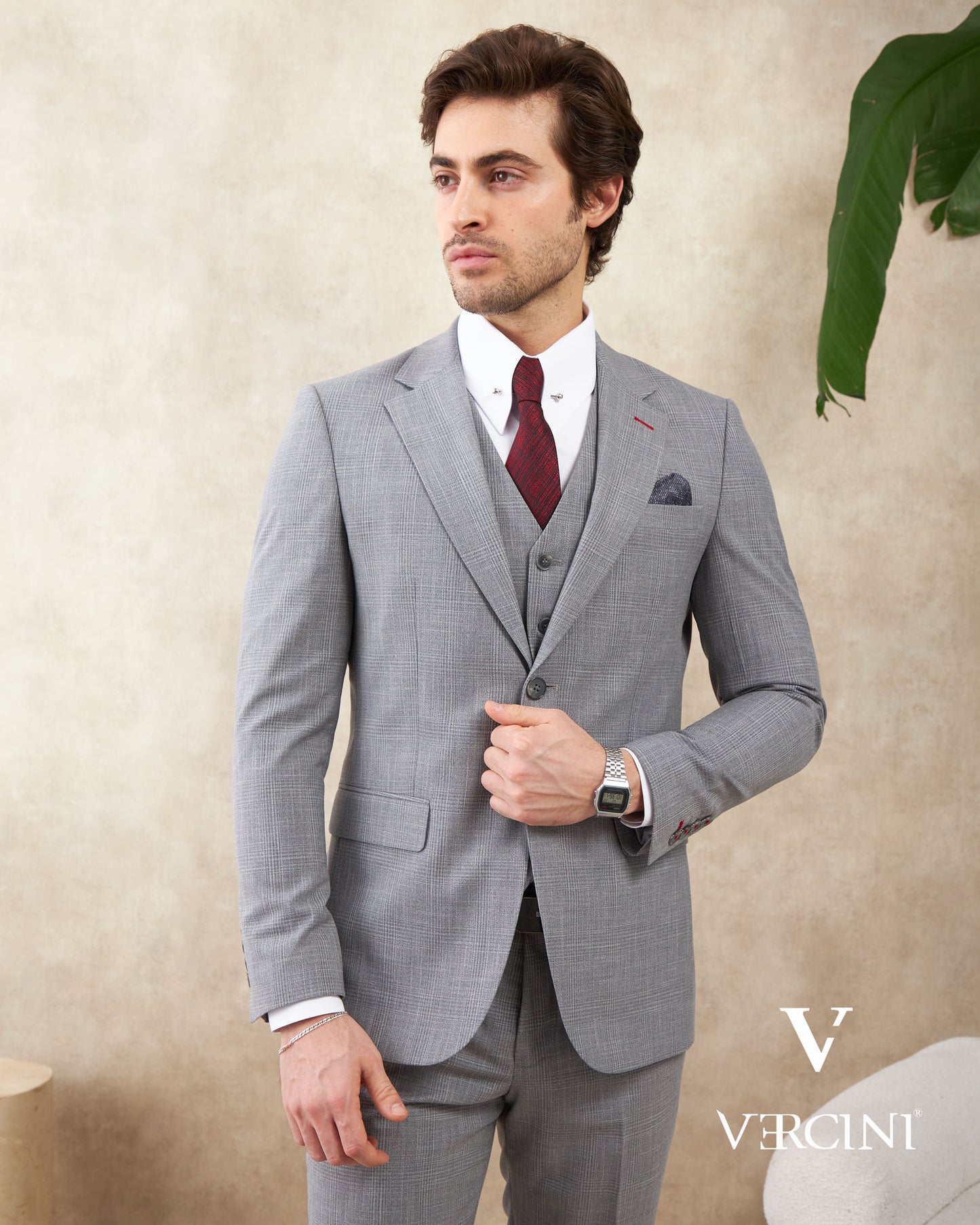 Vercini Metro Elegance Three-Piece Suit