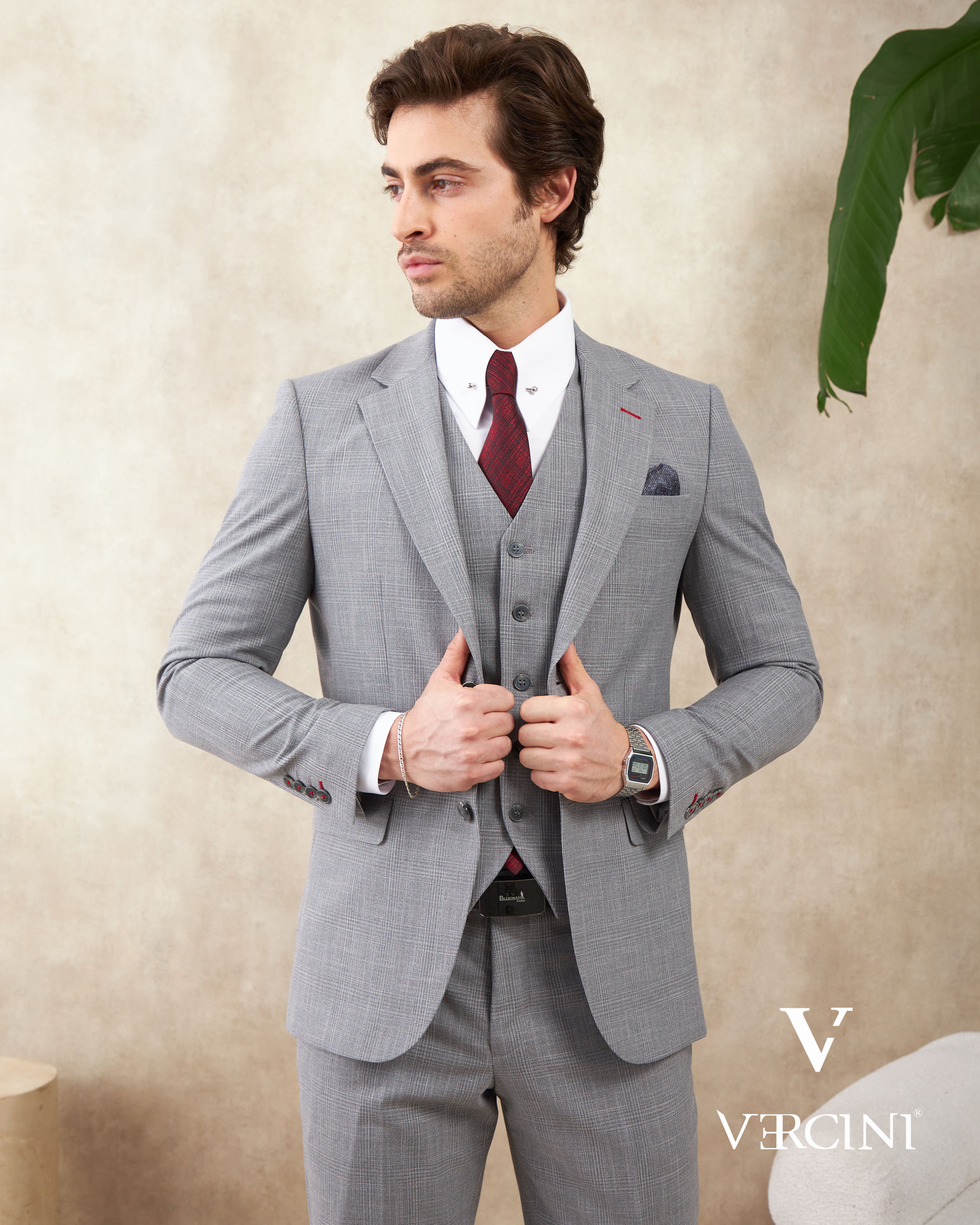 Vercini Metro Elegance 3-Piece Suit