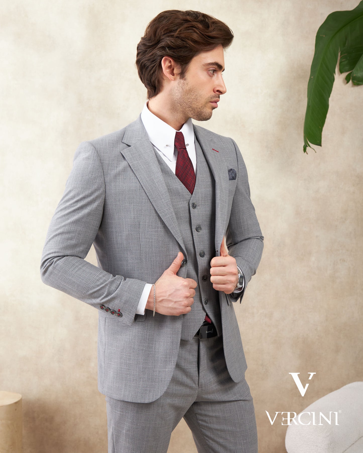 Vercini Metro Elegance Three-Piece Suit