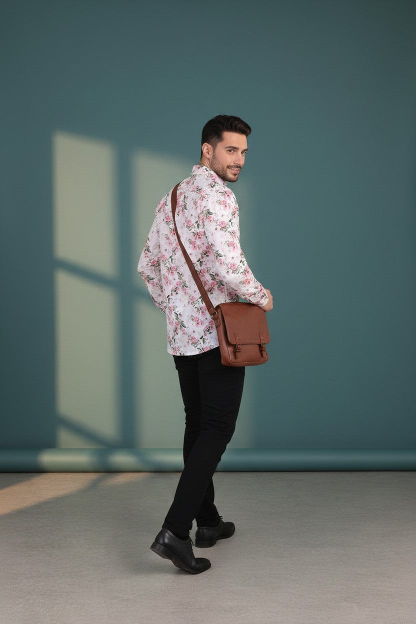 Vercini Blossom Harmony Pink Floral Shirt