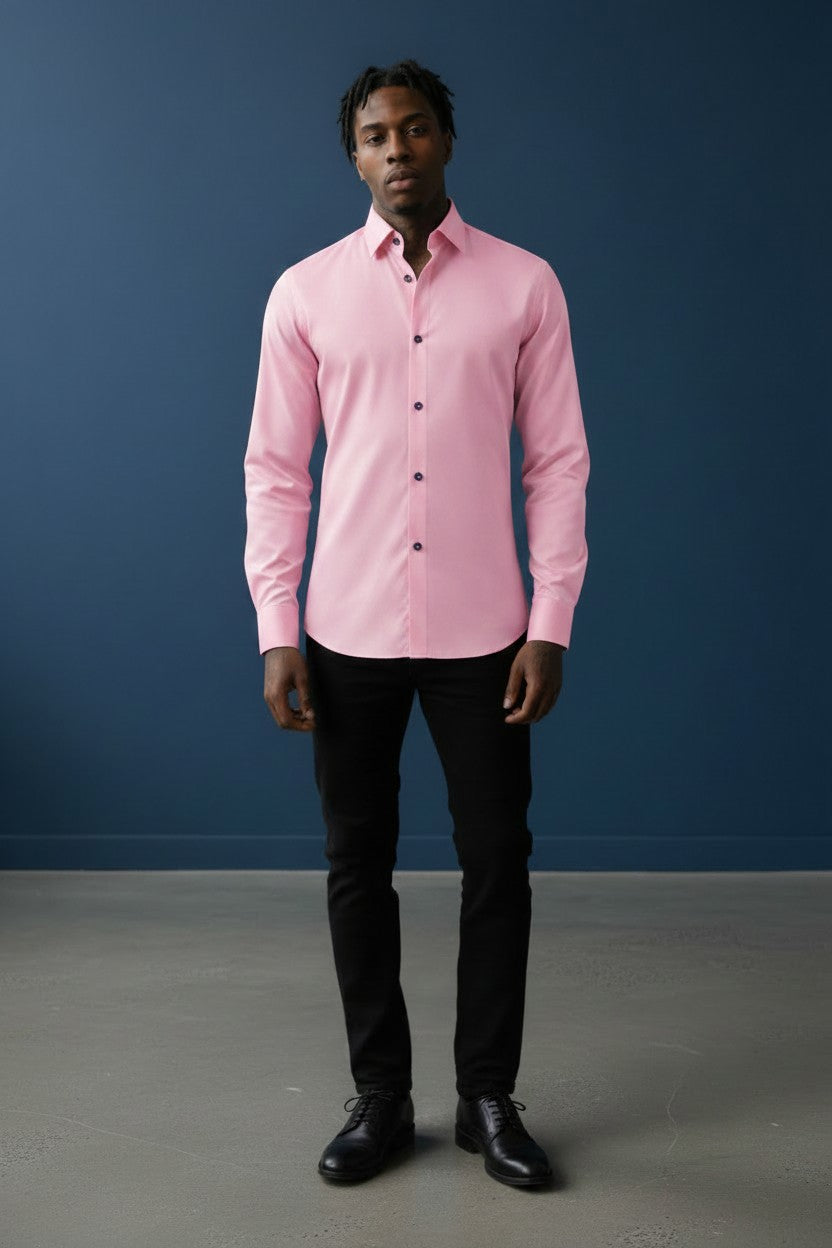 Coral Charm Casual Cotton Shirt