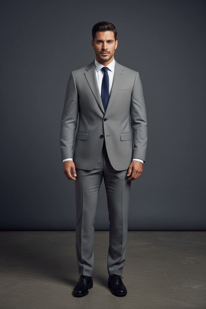 Premium Textured Micro-Pattern Suit