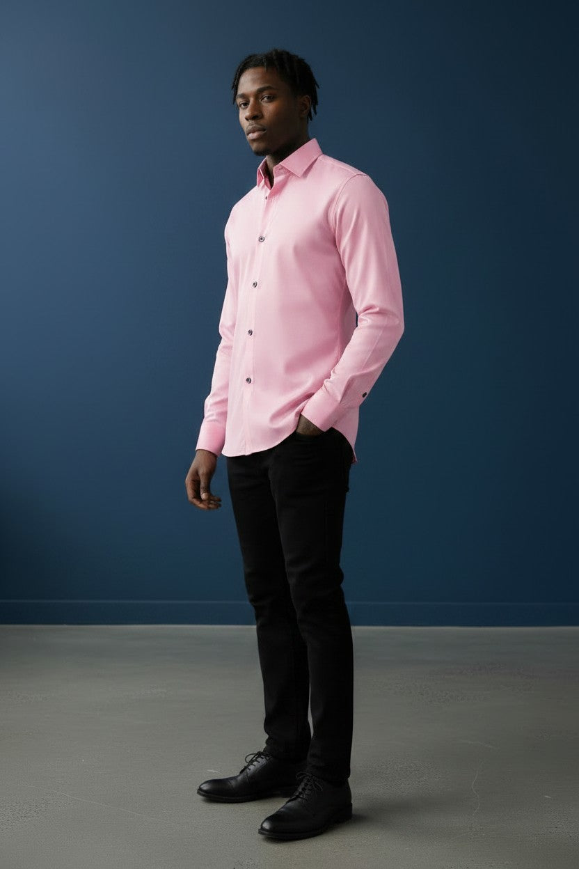 Coral Charm Casual Cotton Shirt