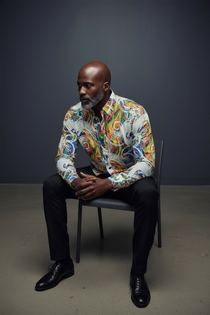 multi color shirt
