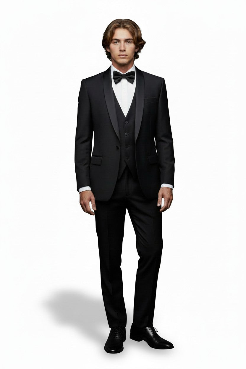 Luxury Classic Tuxedo | Black, White & Light Pink – Vercini