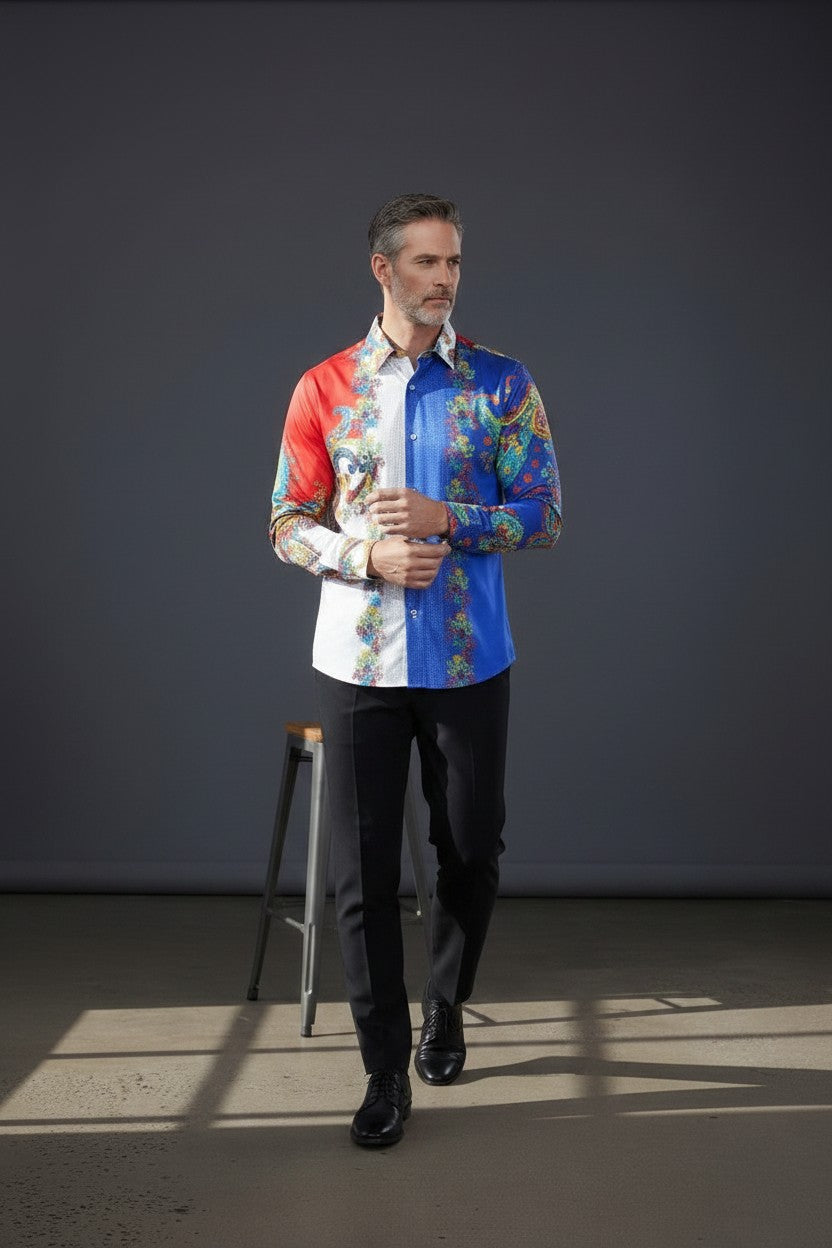BOLD EXPLOSION Rhinestone LONG SLEEVE SHIRT