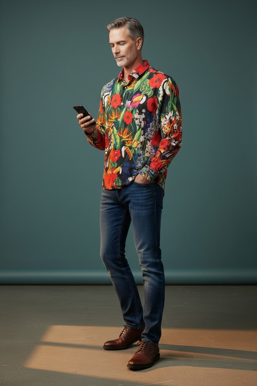 Floral Woven Shirt — Multi-Color