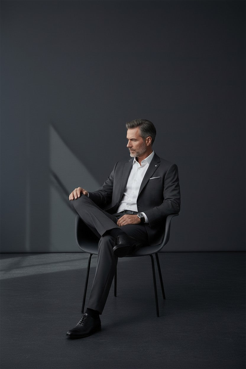Vercini Black Wool Suit Jacket - Two-Piece Suit