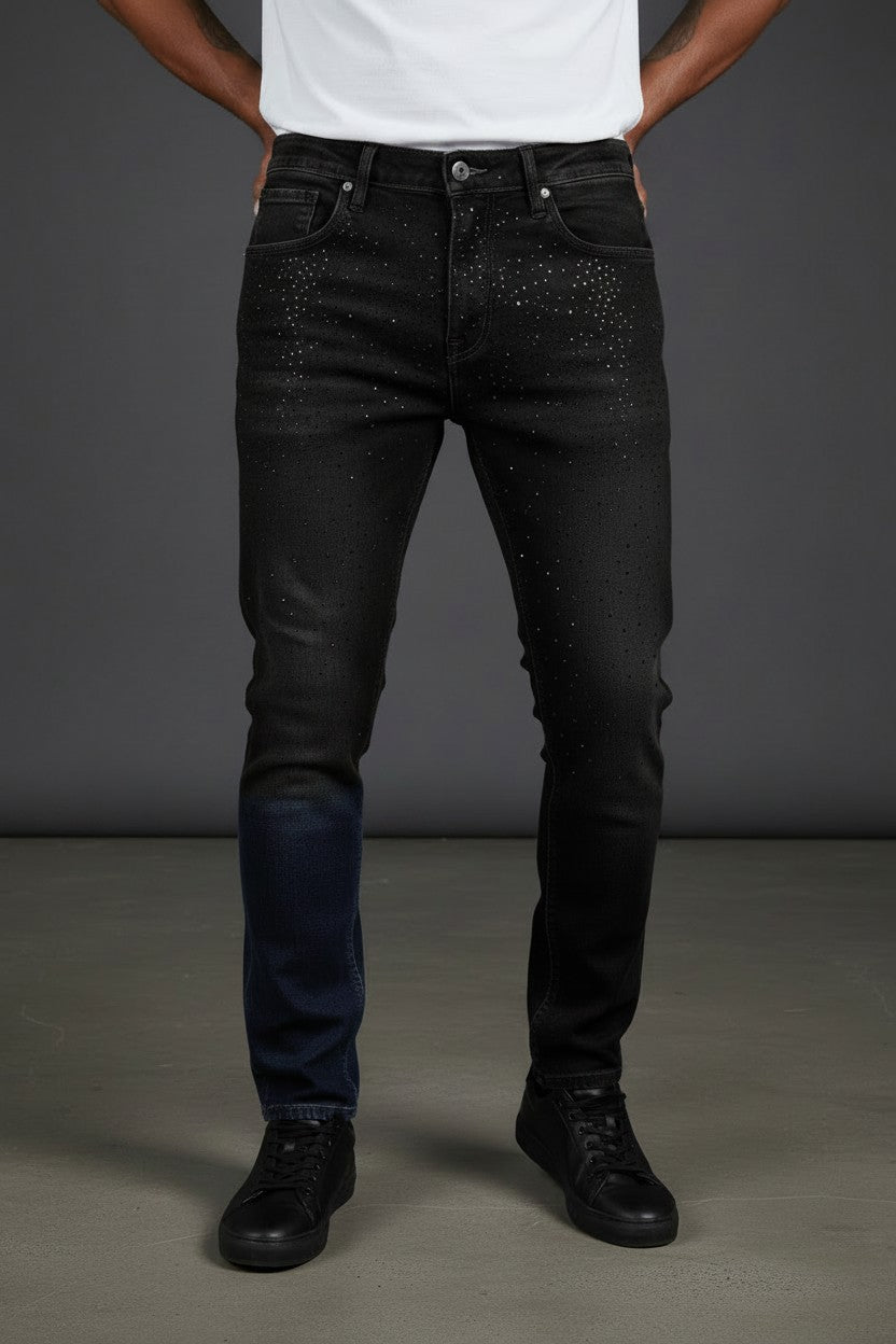 Vercini Shiny Denim Jeans — Slim Fit Luxury Denim