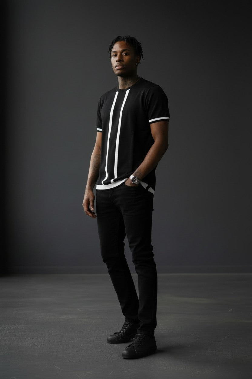 Vercini by CE&CE Striped Polo – Refined Comfort in Classic Tones