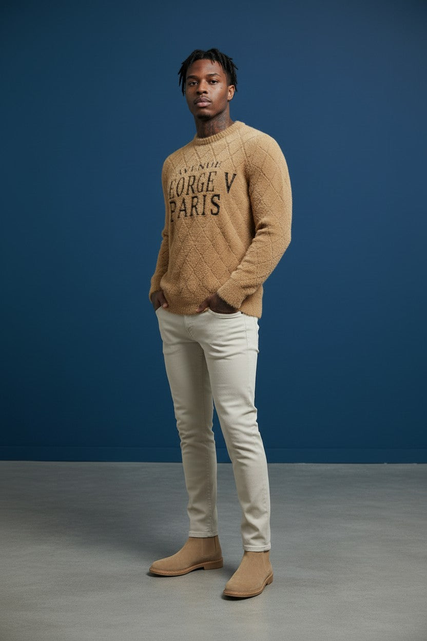 FUZZY GEORGE V SWEATER