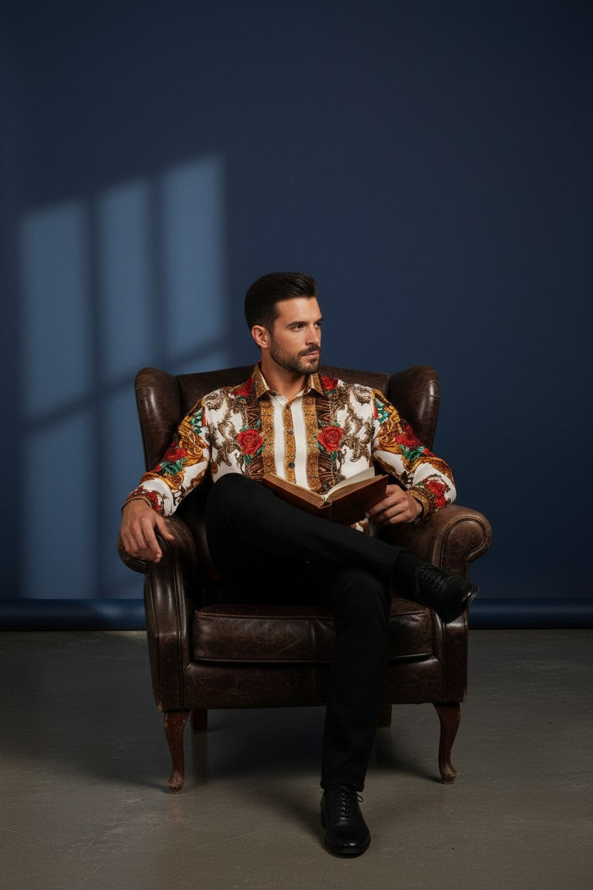 Men's Wildflower Long-Sleeve Shirt