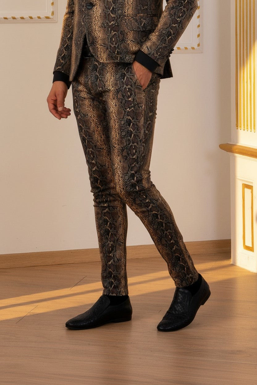 Mondo's Leopard Print Slim Fit Pants