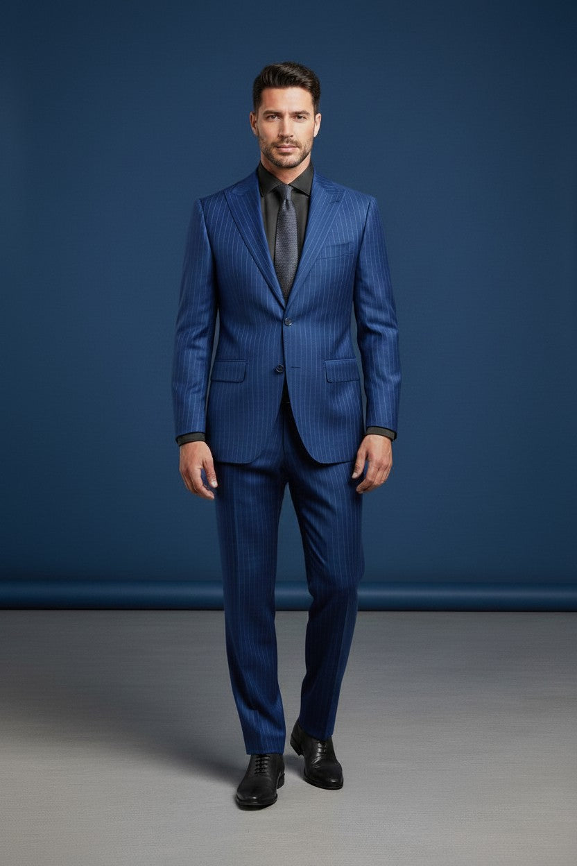 Pinstripe Wool Suit