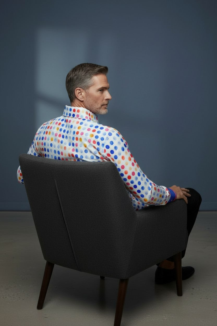 Confetti Cascade Casual Men's Shirt