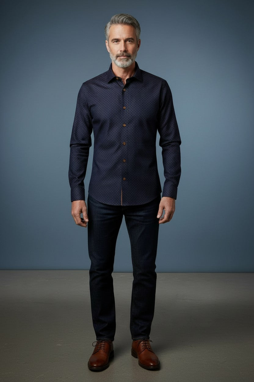 Vercini Y25 Bordeaux Diamond Dot Shirt