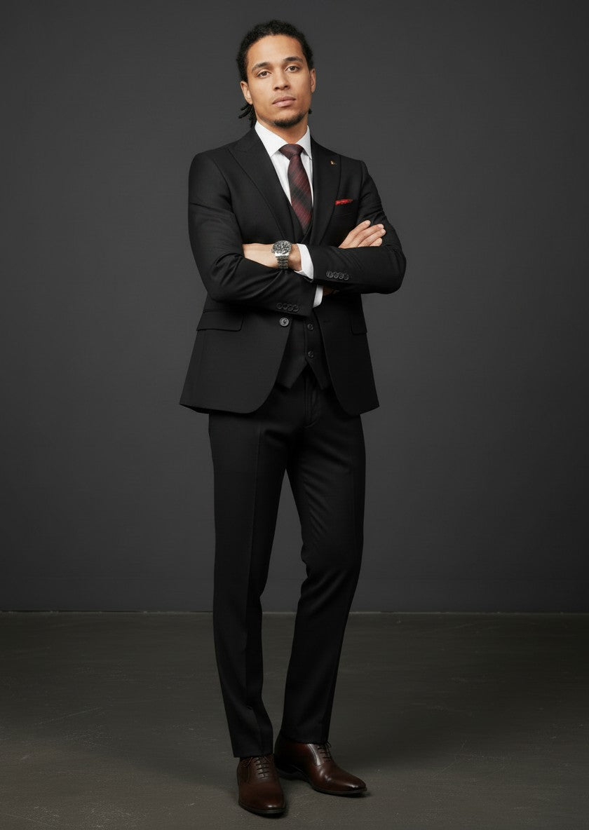 Vercini Slim Fit 3-Piece Suit | Jacket, Vest & Trousers