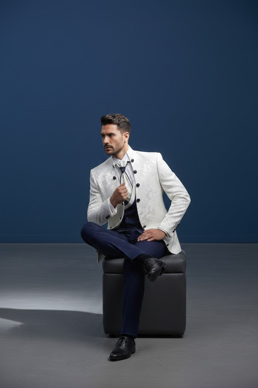 Jacquard Tuxedo – 3-Piece Statement Suit